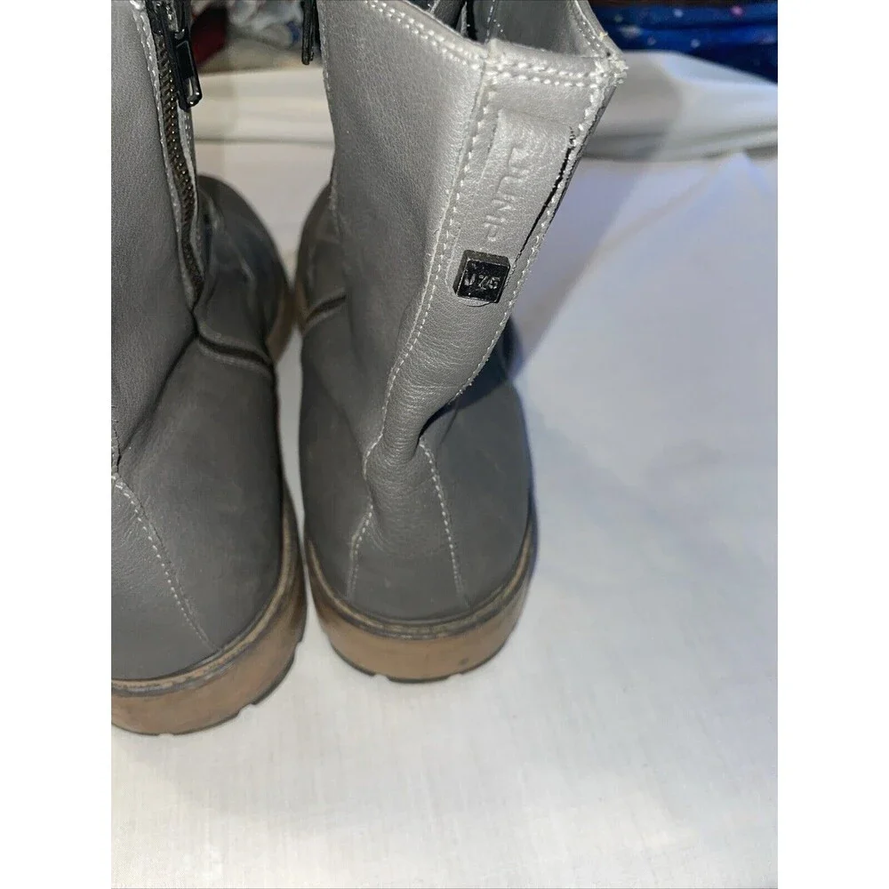J 75 By Jump Men’s Ankle Boots Sz 13 M Gray Leather Grunge Streetwear Going Out
